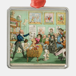 Calves' Heads and Brains; a Phrenological Metal Tree Decoration