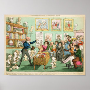 Calves' Heads and Brains; a Phrenological Poster
