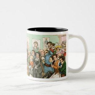 Calves' Heads and Brains; a Phrenological Two-Tone Coffee Mug
