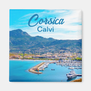 Calvi Port in Corsica France Souvenir Magnet