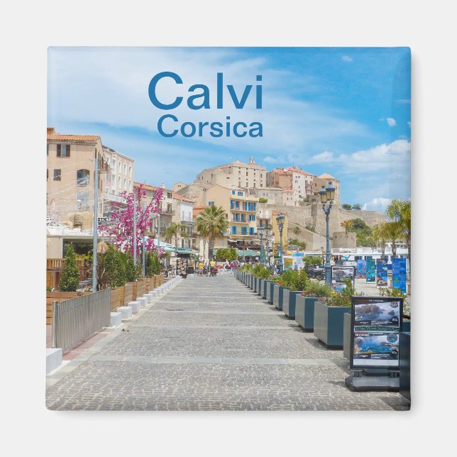 Calvi Promenade in Corsica France Souvenir Magnet (Front)