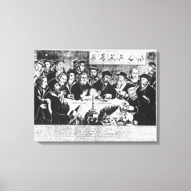 Calvin and Luther (engraving) Canvas Print (Front)