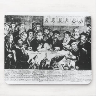 Calvin and Luther (engraving) Mouse Mat