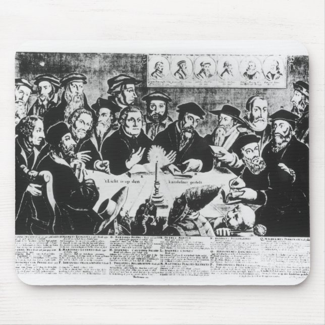 Calvin and Luther (engraving) Mouse Mat (Front)