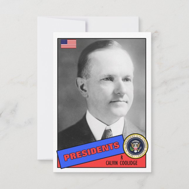 Calvin Coolidge Baseball Card (Front)