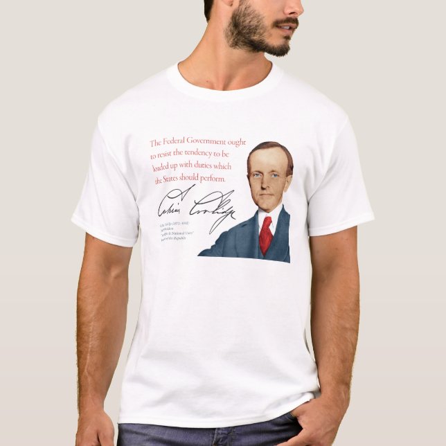 Calvin Coolidge Shirt #18 "Limited Government" (Front)