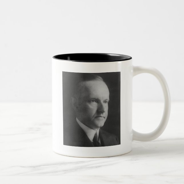 Calvin Coolidge Two-Tone Coffee Mug (Right)