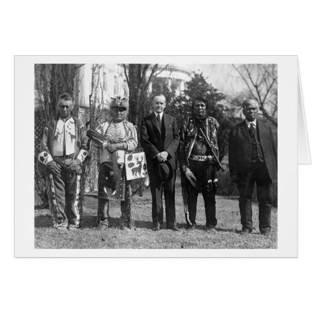 Calvin Coolidge with Osage Indians Photograph (Front Horizontal)