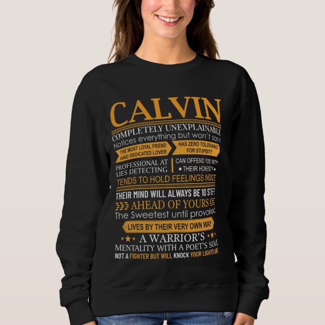 Calvin First Name Shirt - Personalised Name Calvin (Front)