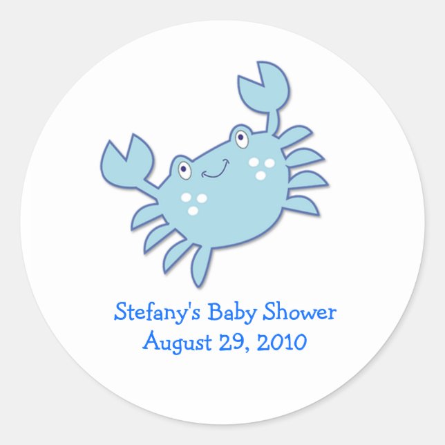 Calypso Crab Under the Sea Favour Stickers (Front)