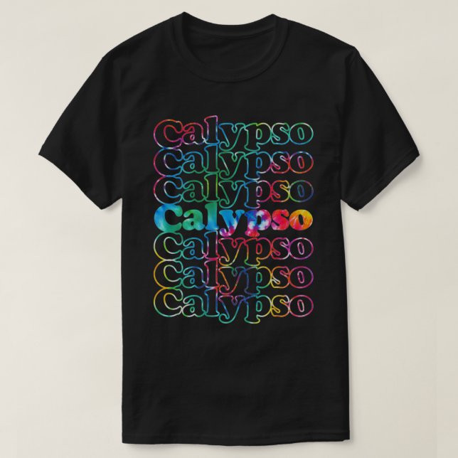 Calypso Music Tie Dye1  T-Shirt (Design Front)