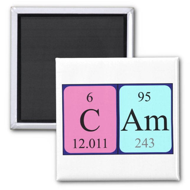 Cam periodic table name magnet (Front)