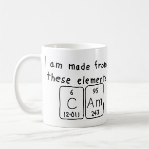 Cam periodic table name mug