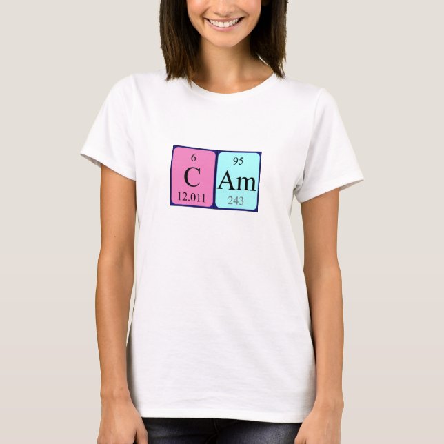 Cam periodic table name shirt (Front)