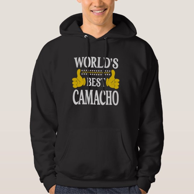 Camacho Surname Team Family Last Name World's Best Hoodie (Front)