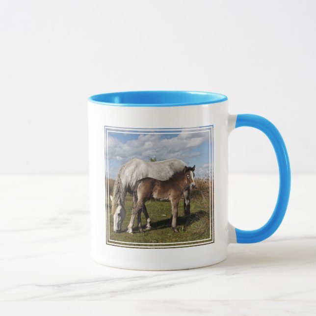 Camargue Horse Foal with Mother Mug (Right)