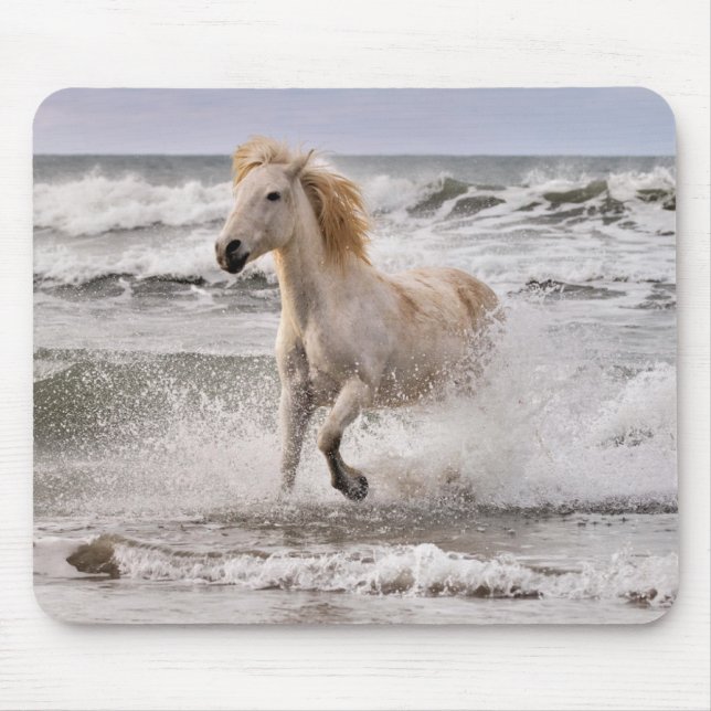 Camargue Horse Running out of Surf Mouse Mat (Front)