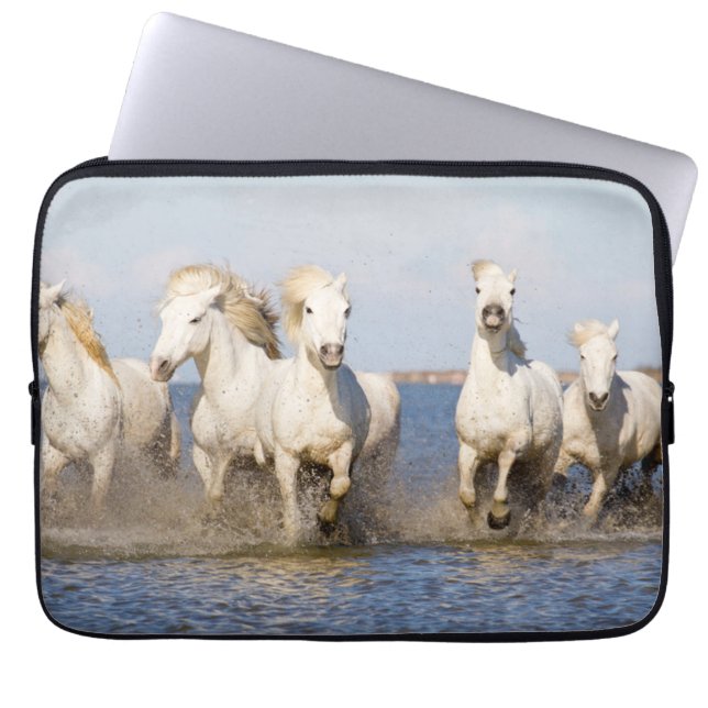 Camargue Horses Laptop Sleeve (Front)