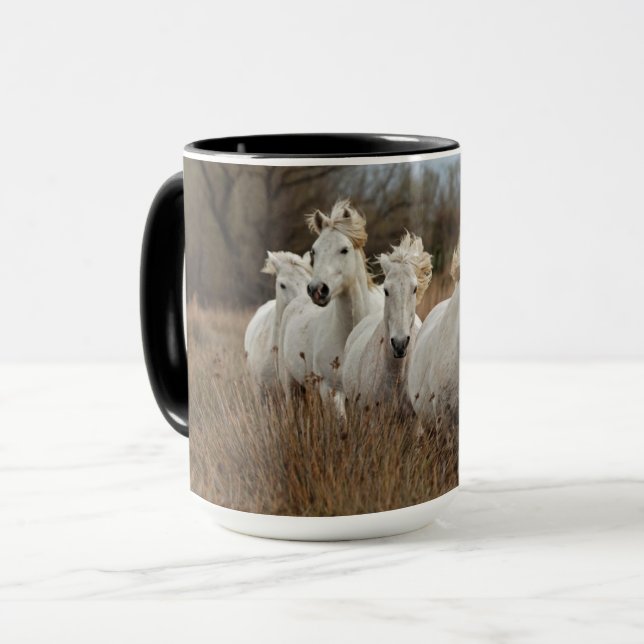 Camargue Horses Running Mug (Front Left)