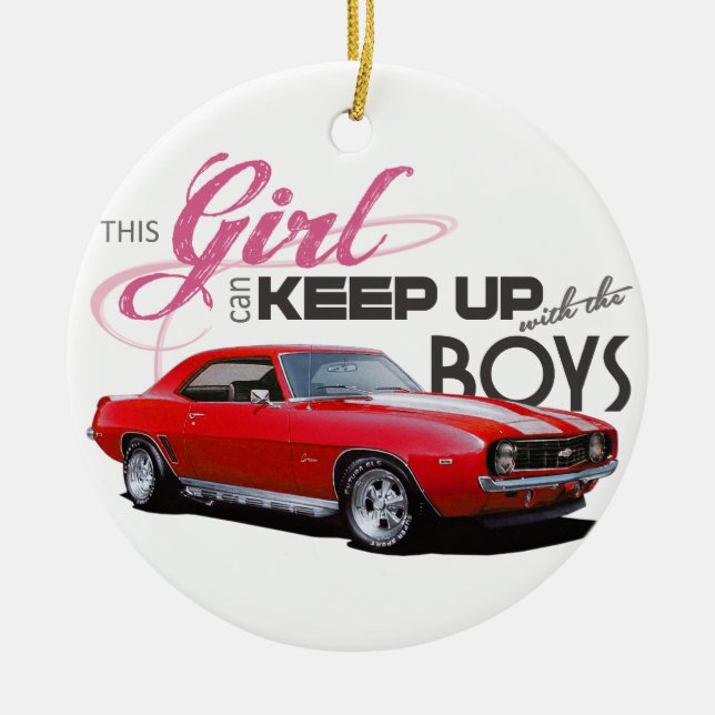 Camaro Girls Ceramic Tree Decoration (Front)