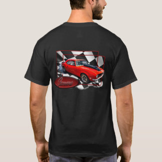 Camaro with chequered flag back ground T-Shirt