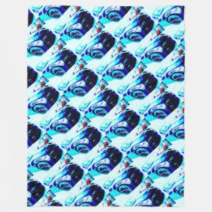 Camaro ZL1 & Corvette in dealer showroom Fleece Blanket