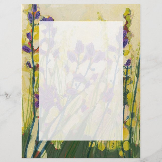 Camas in Bloom Floral Stationery 8 1/2 x 11 (Front)