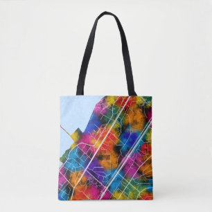 Camayenne Guinea City Map Tote Bag