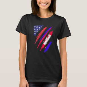 Cambodia American Grown Flag USA Patriot Heritage T-Shirt