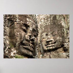 Cambodia, Angkor Wat. Angkor Thom, Bayon Poster