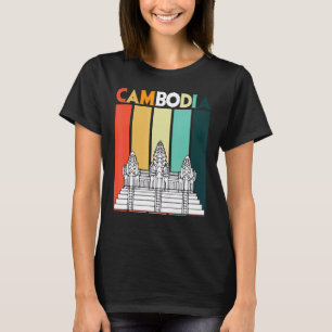 Cambodia Angkor Wat Retro Asia Tourist T-Shirt