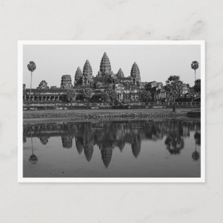 Cambodia | Angkor Wat Travel Photo B&W Postcard