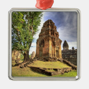 Cambodia, Angkor Wat. View of Bakong Temple. Metal Tree Decoration