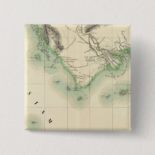 Cambodia, Asia 110 15 Cm Square Badge (Front)