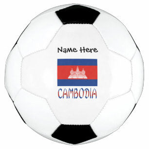 Cambodia Cambodian Flag Personalised Name Football