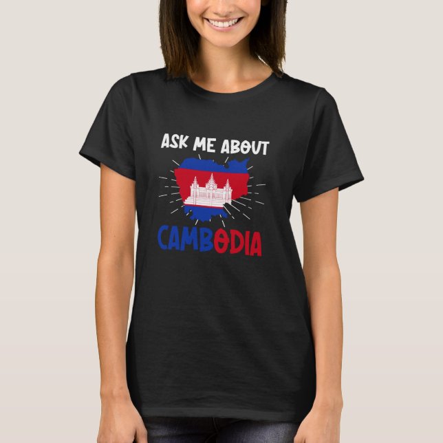 Cambodia Cambodian Flag T-Shirt (Front)