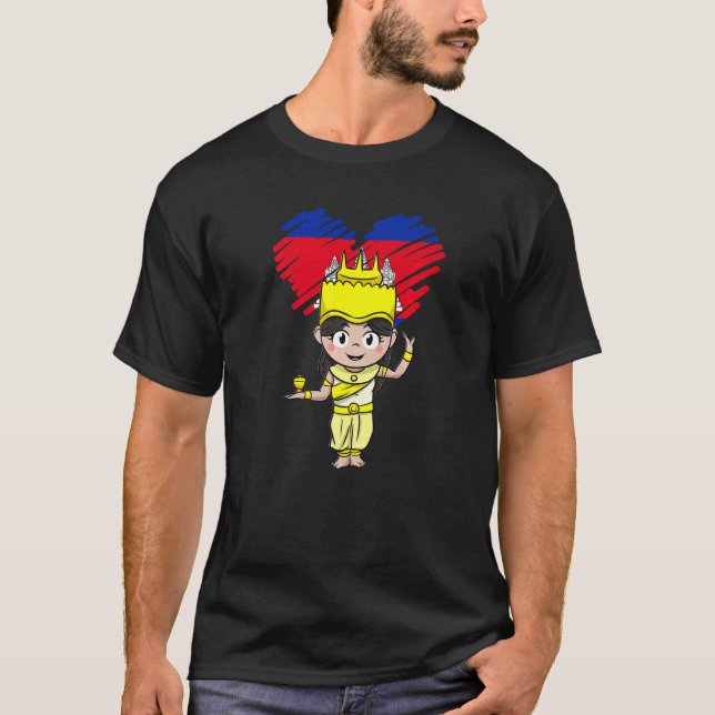 Cambodia Cambodian Khmer Traditional Dance Apsara  T-Shirt (Front)