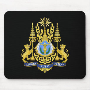Cambodia country coat arms symbol emblem flag mouse mat