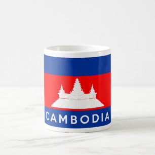 cambodia country flag symbol name text coffee mug