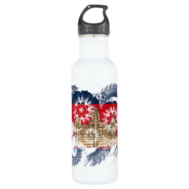 Cambodia Flag 710 Ml Water Bottle (Front)
