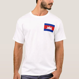 Cambodia Flag and Map T-Shirt
