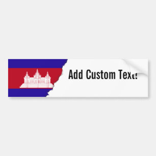 Cambodia Flag Bumper Sticker