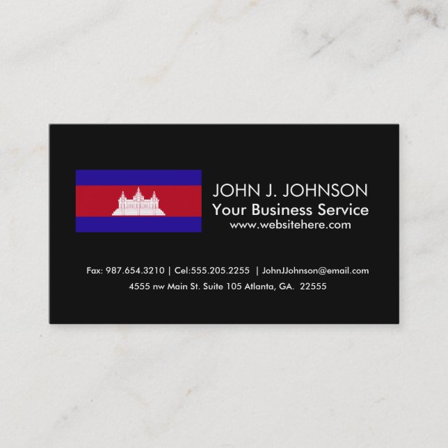 Cambodia Flag Business Card (Front)