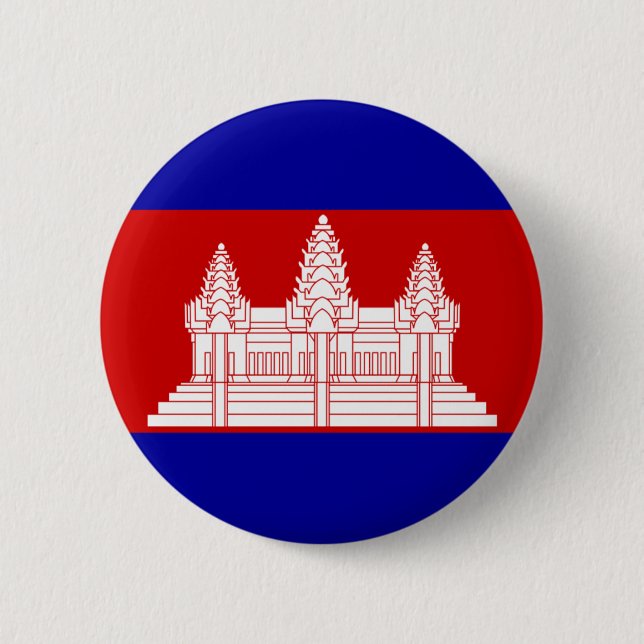 Cambodia Flag Button (Front)