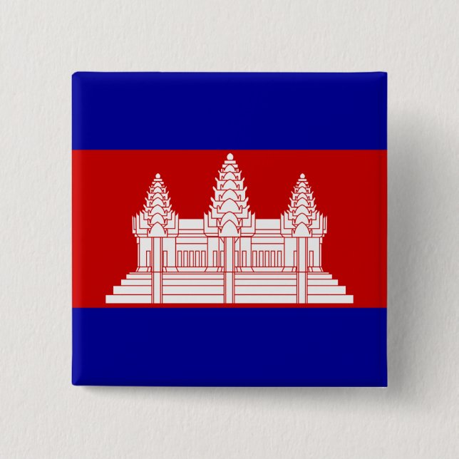 Cambodia Flag Button (Front)