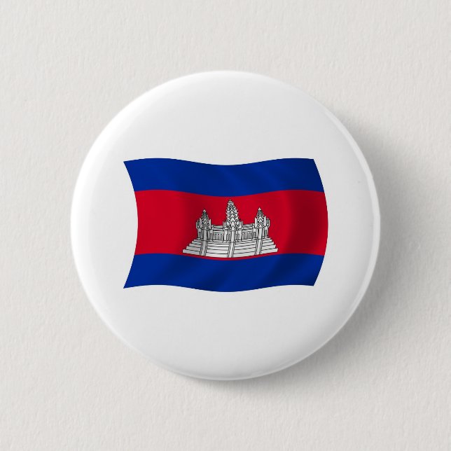 Cambodia Flag Button (Front)