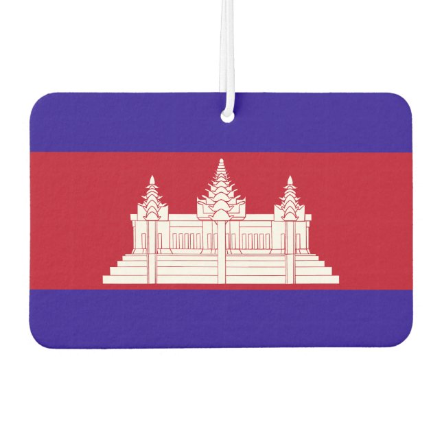 Cambodia Flag Car Air Freshener (Front)