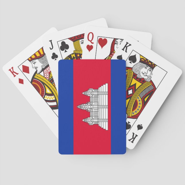 Cambodia flag Classic Playing Cards (Back)