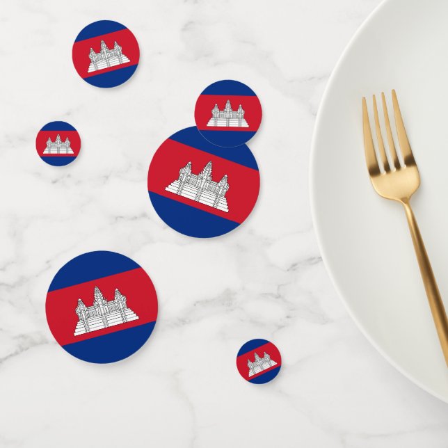Cambodia flag confetti (Group)