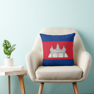 Cambodia flag cushion